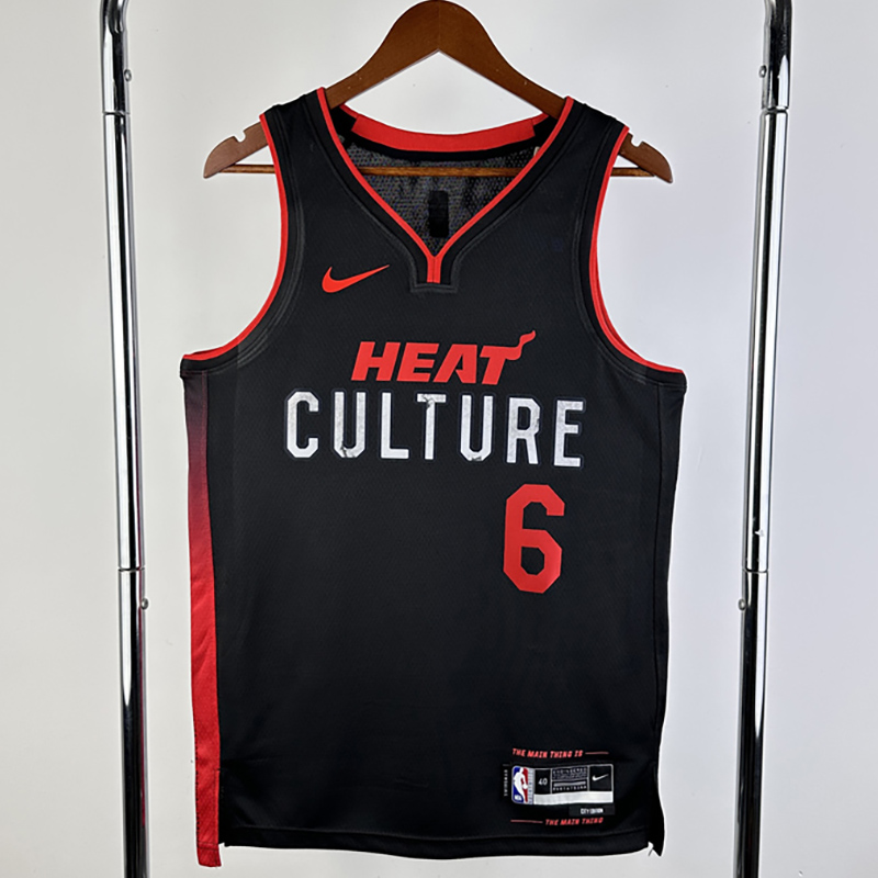 23-24 HEAT JAMES #6 Black City Edition Top Qual...