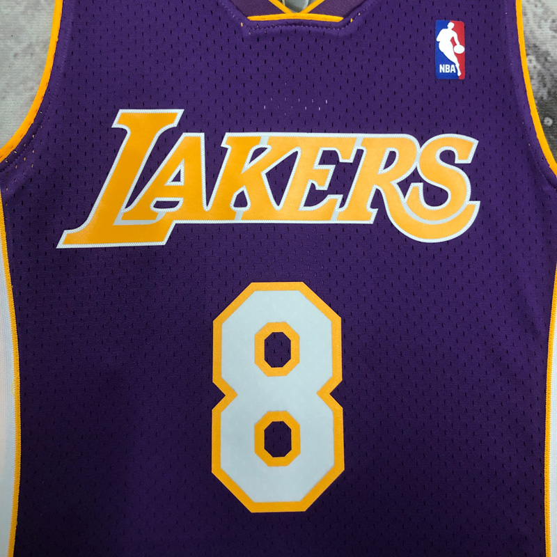 2001 LAKERS BRYANT #8 Purple Retro Top Quality ...