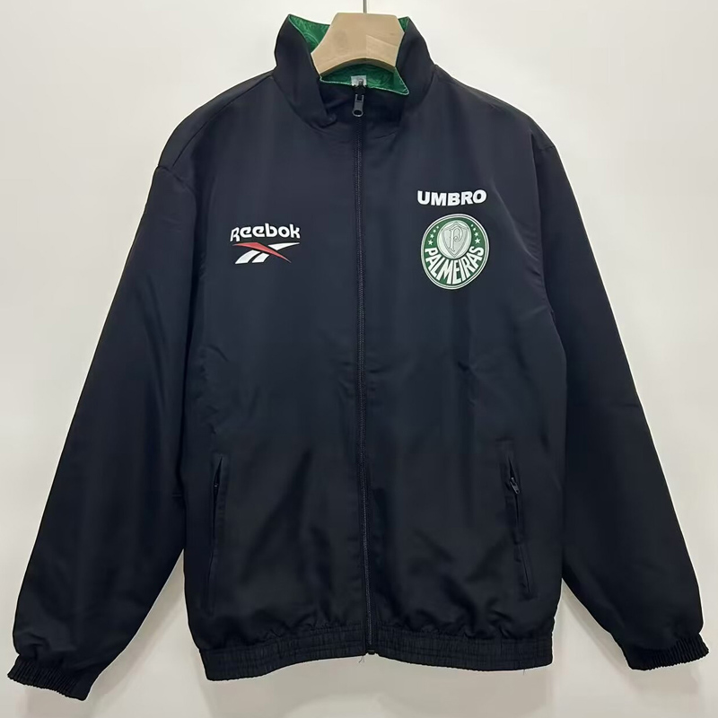24-25 Palmeiras Green & Black Retro Double Sided Windbreaker (双面风衣)