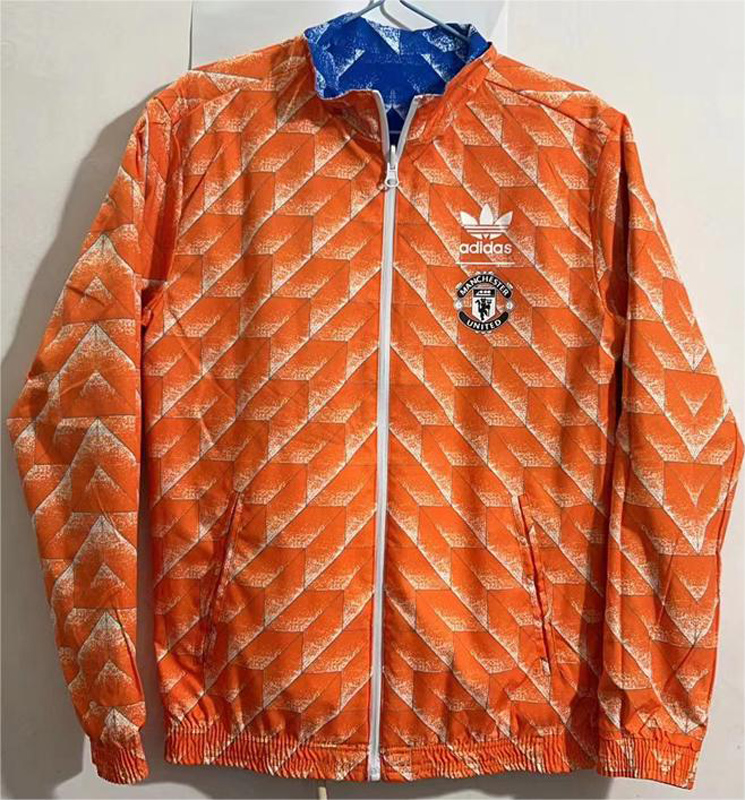 2023 Man Utd Blue & Orange Double Sided Windbreaker (双面风衣)慢联
