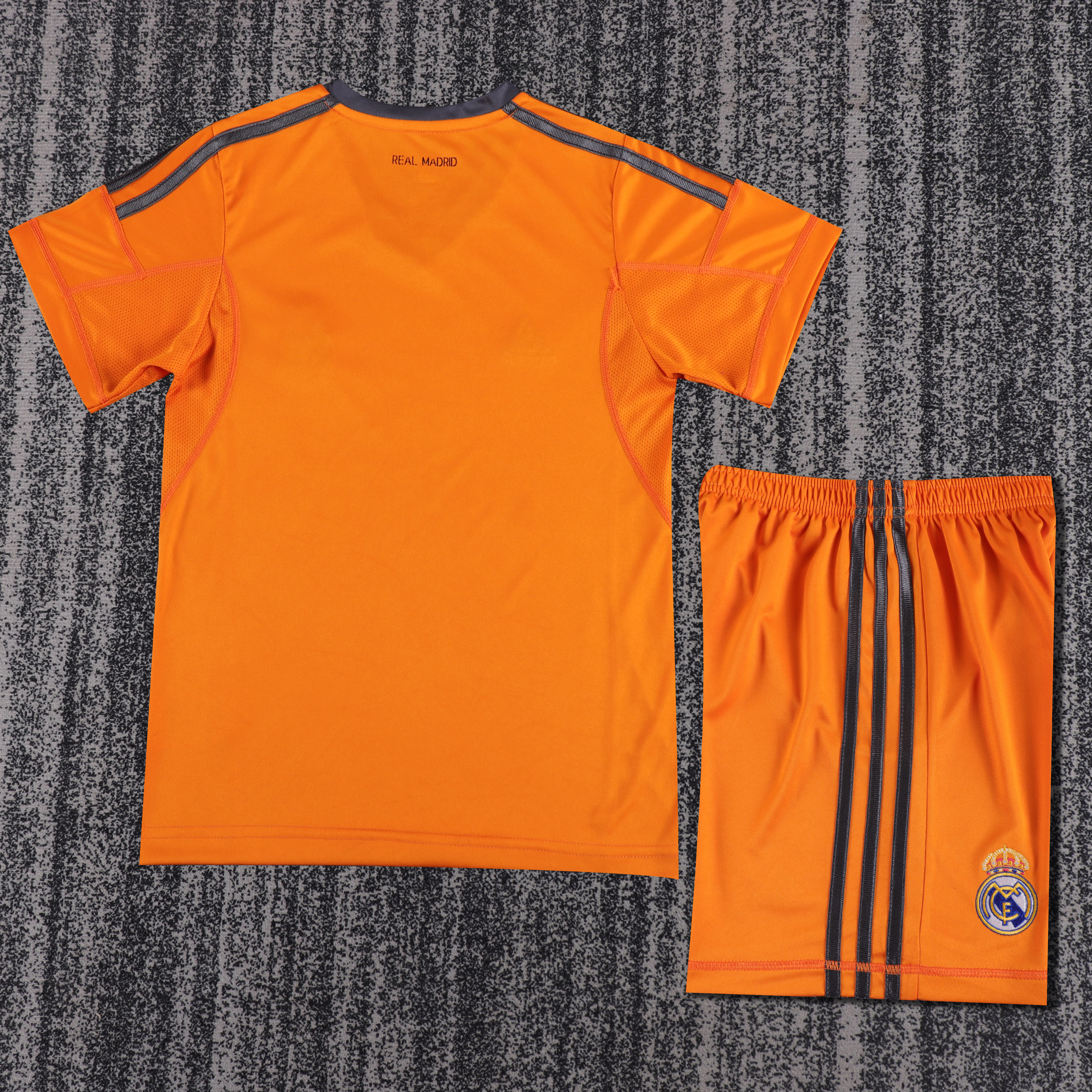 2013/2014 RMA Third Orange Kids Retro 1:1 Quality  Soccer Jersey