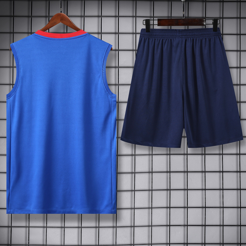 25-26 PSG Blue red Tank top and shorts suit