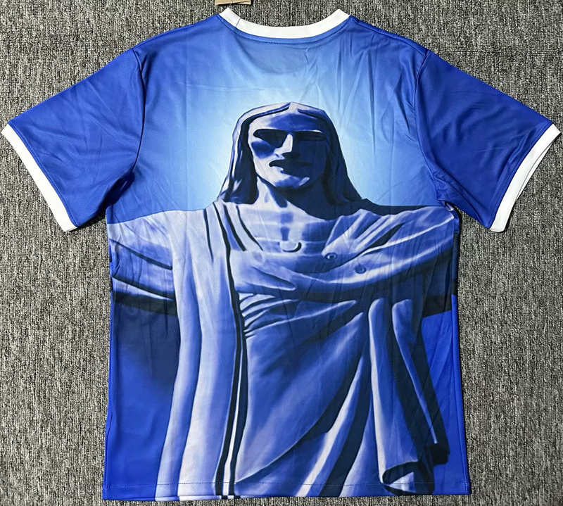 25-26 Brazil Blue Special Edition Fans Soccer Jersey *基督像