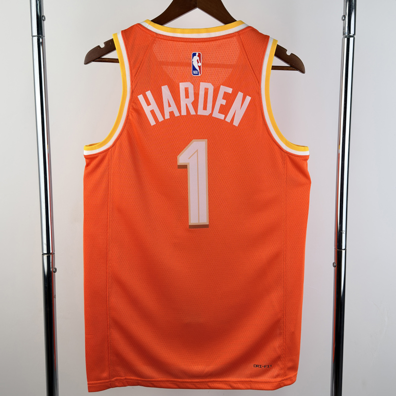 25-26 Cleveland Cavaliers HARDEN #1 Orange City Edition Top Quality Hot Pressing NBA Jersey