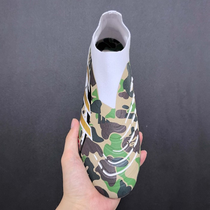 PREDATOR ACCURACY FG BOOTS Soccer Shoes-White/Army Green