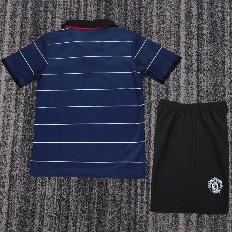 1999-2000 Man Utd Away Kids Retro Soccer Jersey
