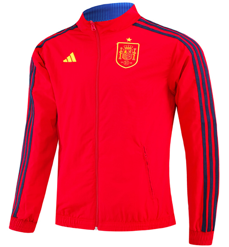 2023 Spain Blue & Red Double Sided Windbreaker ...