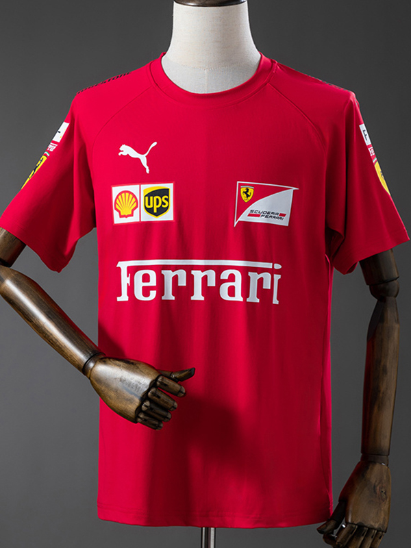 25-26 F1 Ferrari Red Casual T-Shirts Racing Suit (圆领)