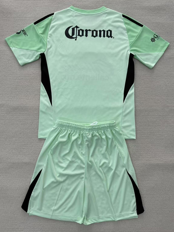 25-26 Club America Light green GoalKeeper Kids Soccer Jersey