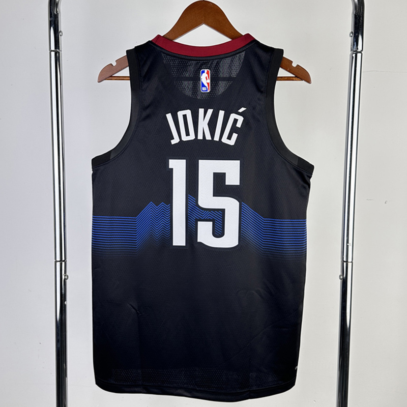 23-24 Nuggets JOKIC #15 Black City Edition Top ...