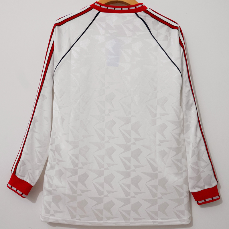 1991 Man Utd Away Long Sleeve Retro Soccer Jersey (长袖)