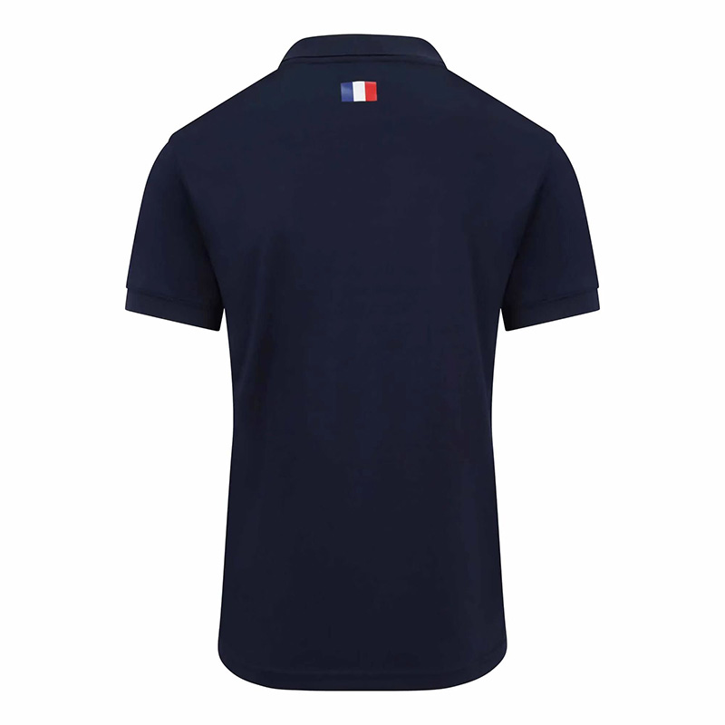2023 France Royal blue Rugby Polo Short Sleeve #01