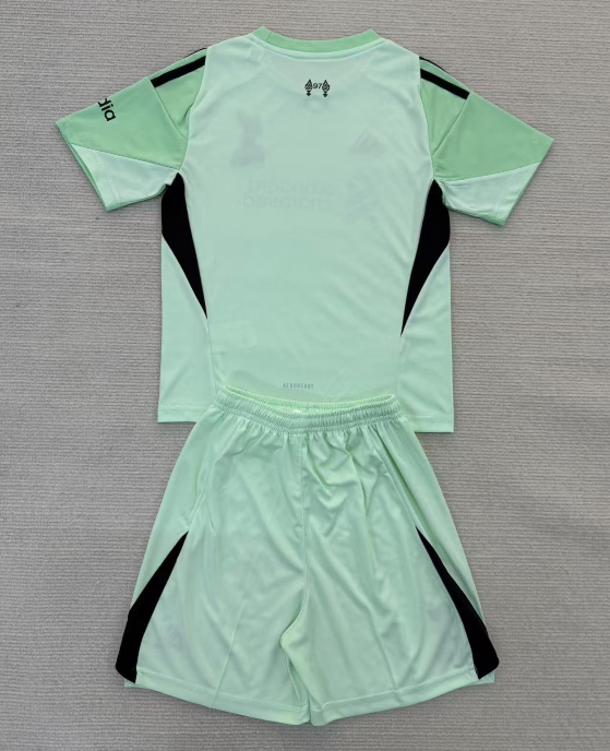 25-26 LIV Green GoalKeeper Kids Soccer Jersey