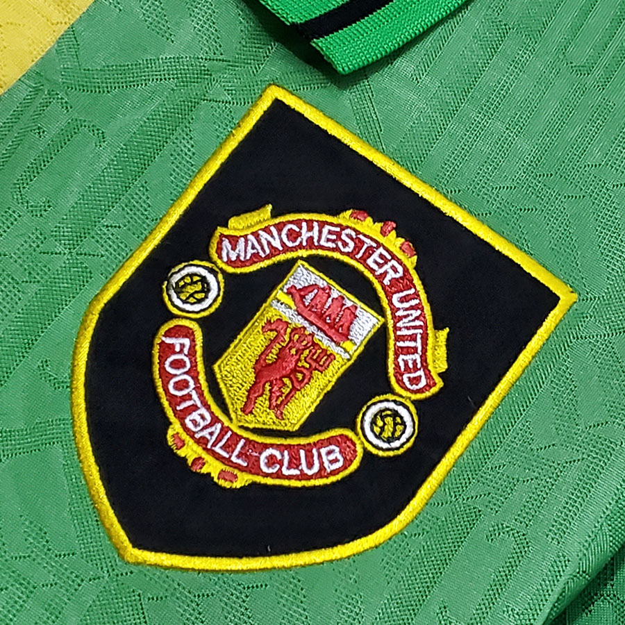 1992-1994 Man Utd Away Green Retro Soccer Jersey