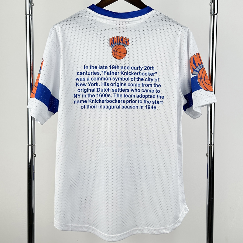 2026 KNICKS White Retro High Quality Casual T-Shirt #MN