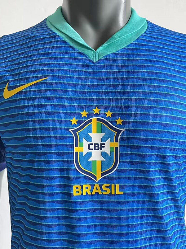 2024 Brazil Away Player Version Soccer Jersey