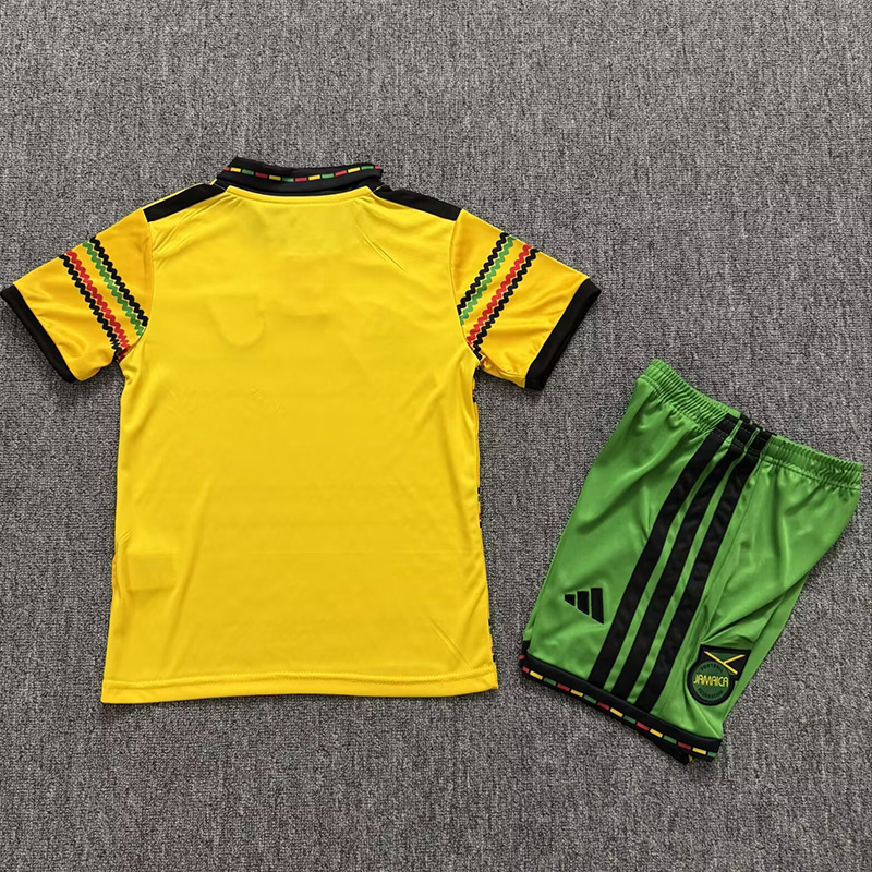 26-27 Jamaica Yellow Kids Soccer Jersey
