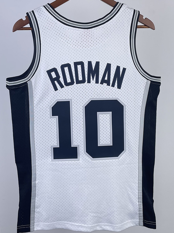 1993-94 SA Spurs ROOMAN #10 White Retro Top Qua...