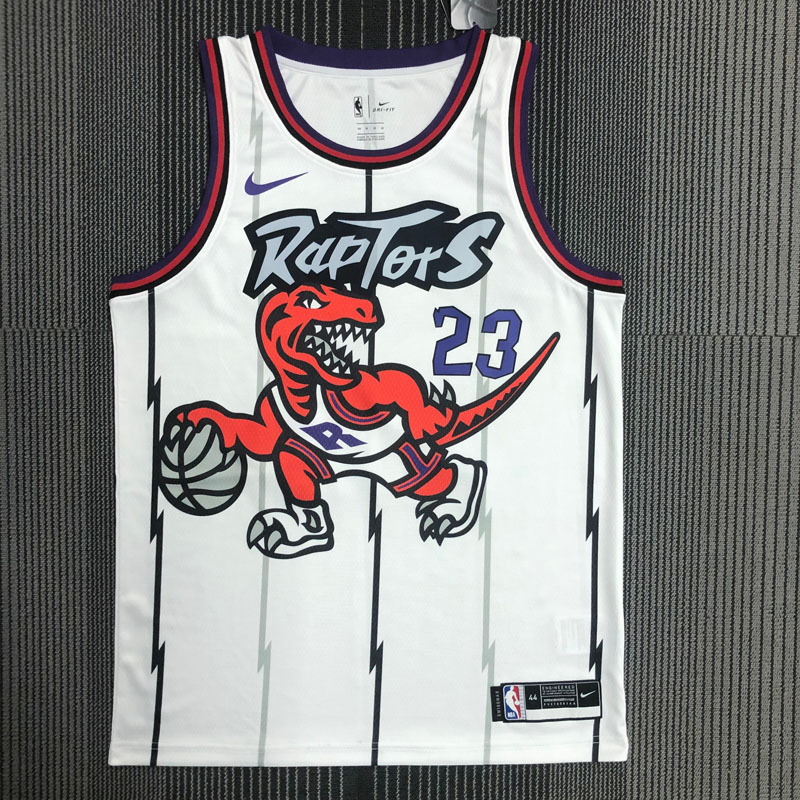 Raptors VANVLEET #23 White Retro Top Quality Ho...