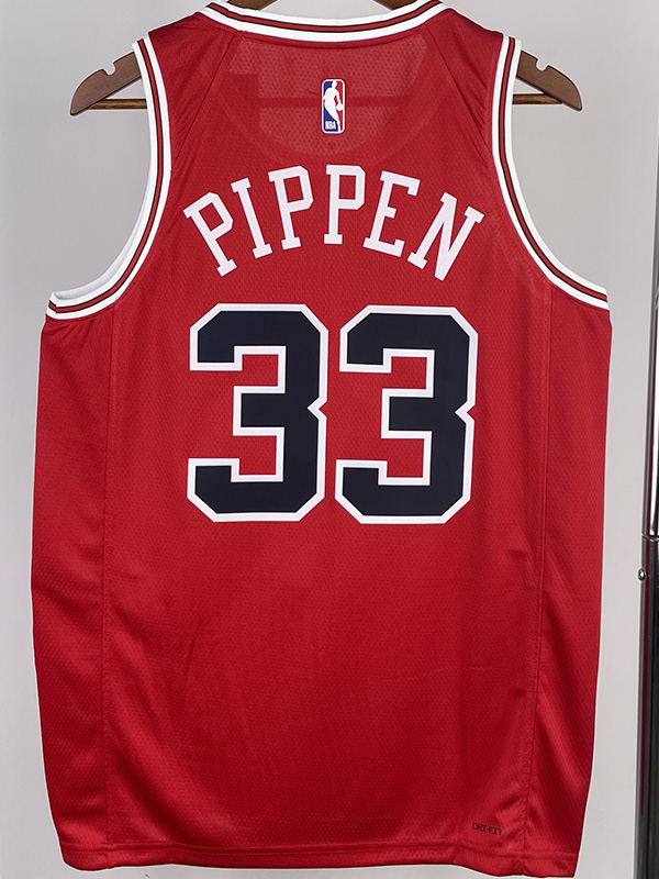 22-23 BULLS PIPPEN #33 Red Top Quality Hot Pres...