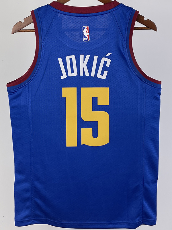 20-21 Nuggets JOKIC #15 Blue Top Quality Hot Pr...