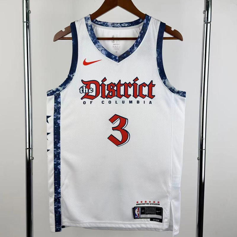 24-25 Wizards YONG #3 White City Edition Top Quality Hot Pressing NBA Jersey