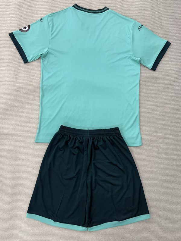 25-26 Wolves Away Kids Soccer Jersey