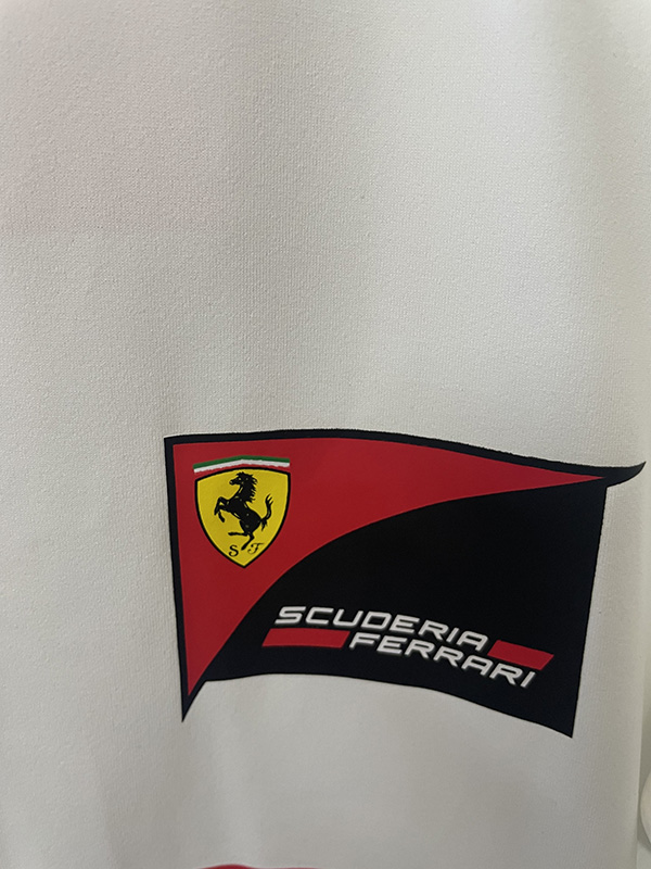 25-26 F1 Ferrari White Casual T-Shirts Racing Suit (圆领)