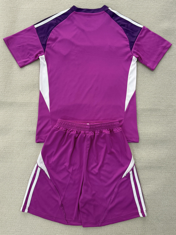 25-26 Leeds United Purple GoalKeeper Kids Soccer Jersey