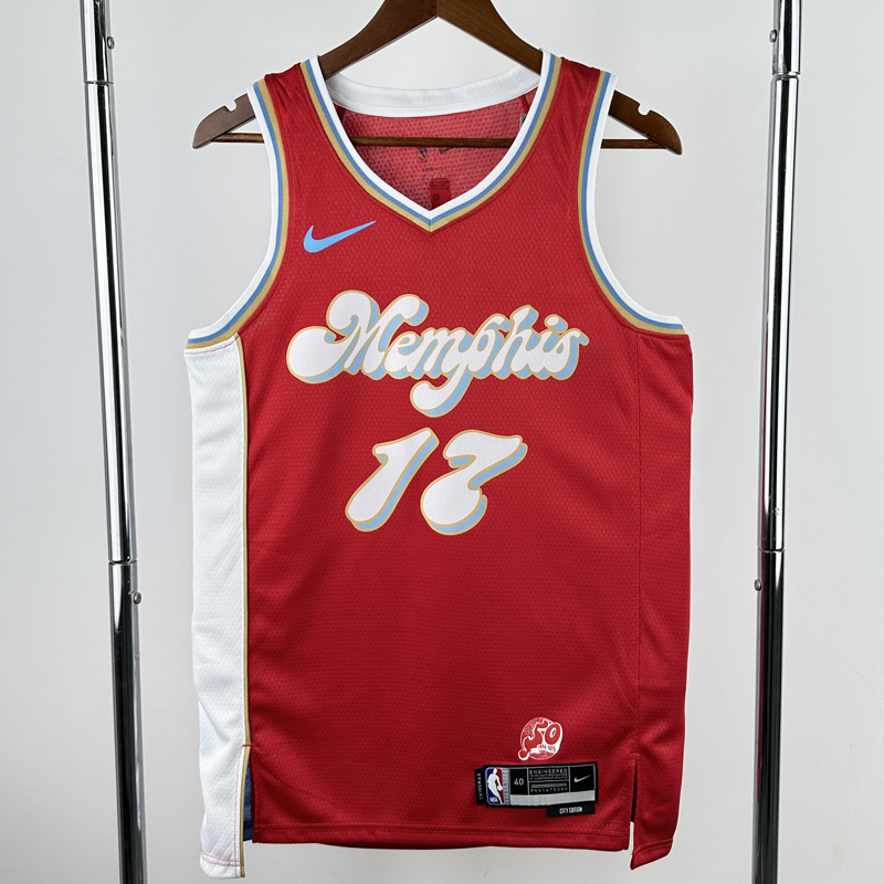 24-25 Grizzlies KAWAMURA #17 Red City Edition Top Quality Hot Pressing NBA Jersey
