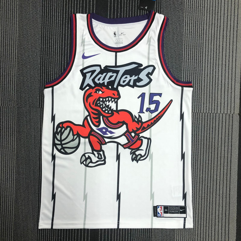 Raptors CARTER #15 White Retro Top Quality Hot ...