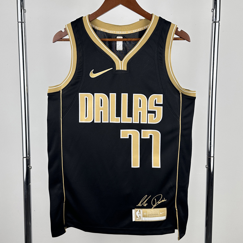 23-24 Dallas Mavericks DONCIC #30 Black Glory Edition Top Quality Hot Pressing NBA Jersey 荣耀版