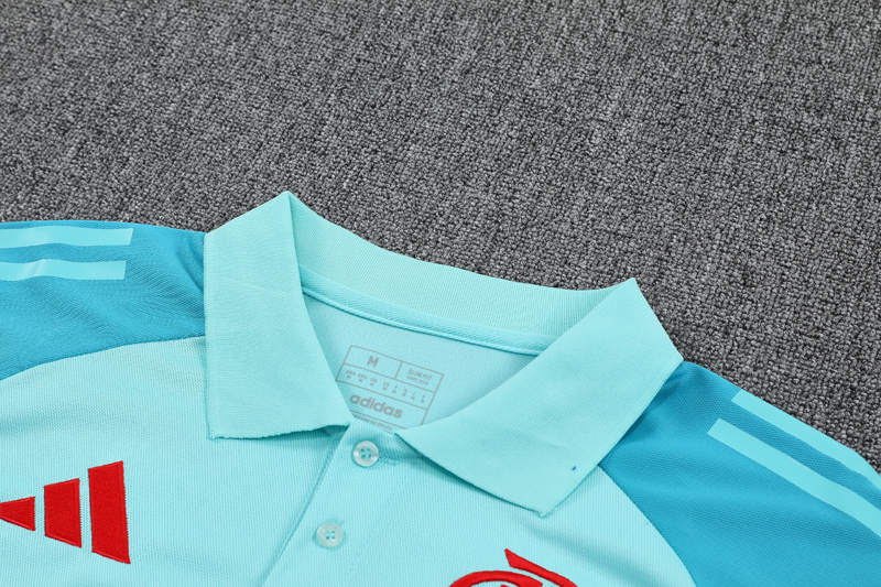 25-26 Flamengo Sky Blue Polo Short Sleeve