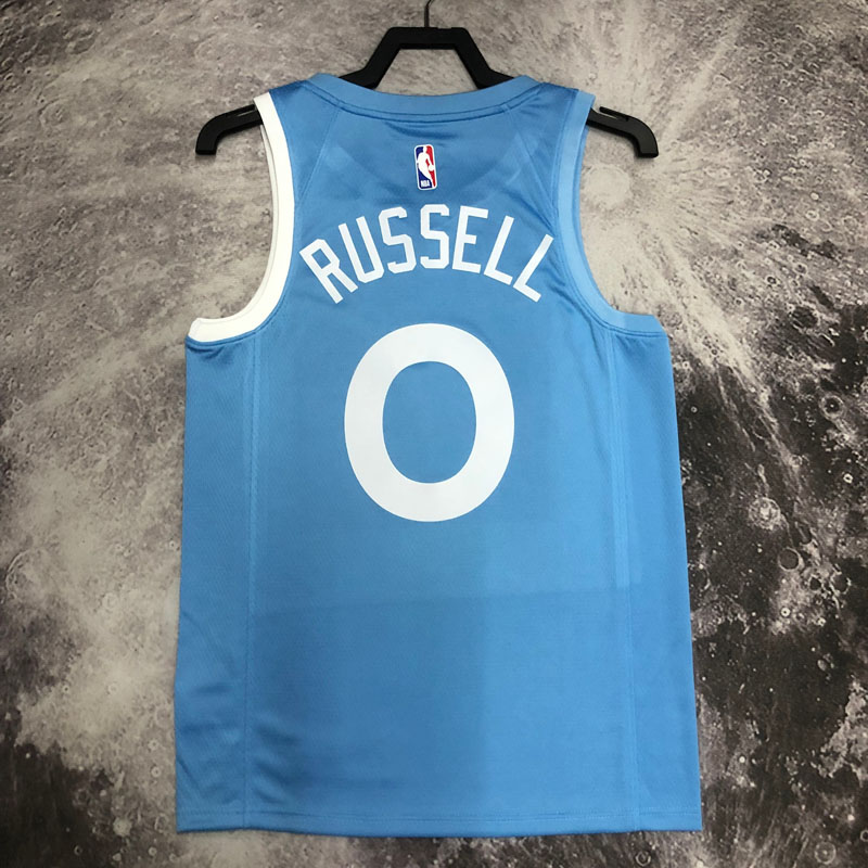 2019-20 Timberwolves RUSSELL #0 Sky Blue Retro ...