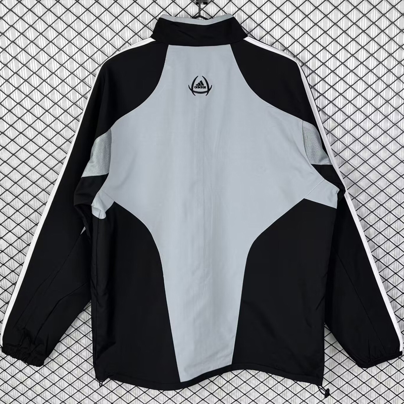 2004-2005 RMA Gray Black Retro Windbreaker