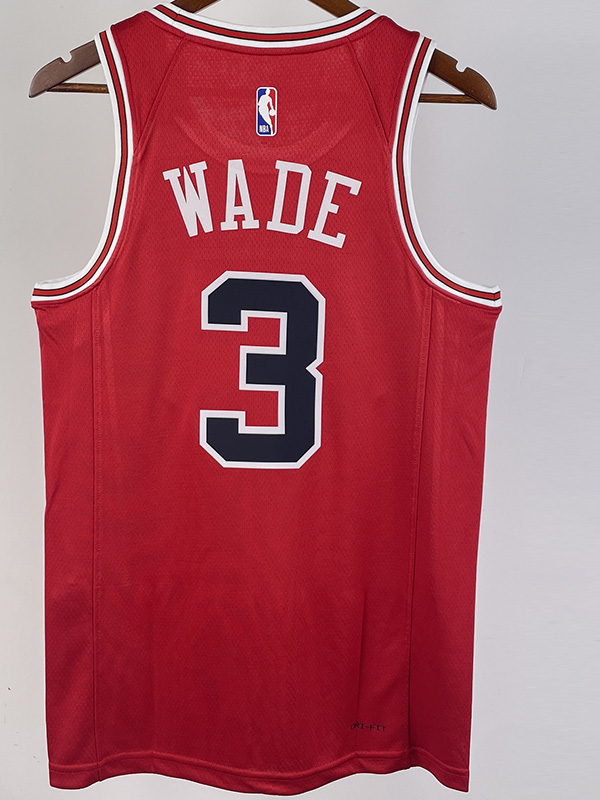 22-23 BULLS WADE #3 Red Top Quality Hot Pressin...