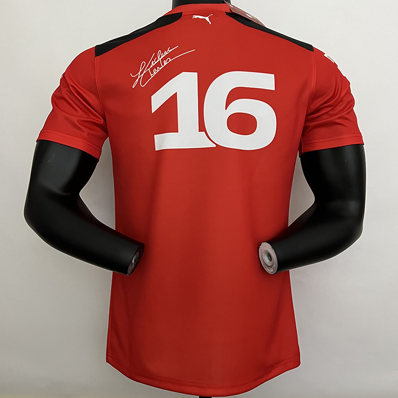 2023 F1 Formula One Ferrari #16 Red Racing Suit...