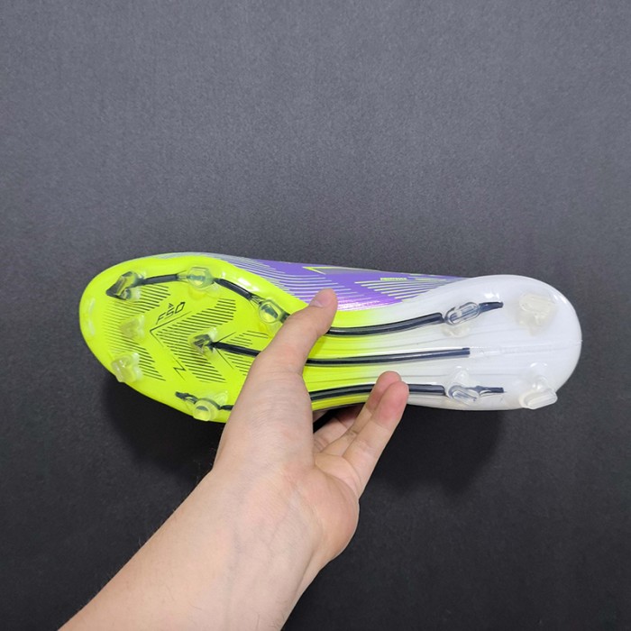 F50+ FG Soccer Shoes-Purple/Green