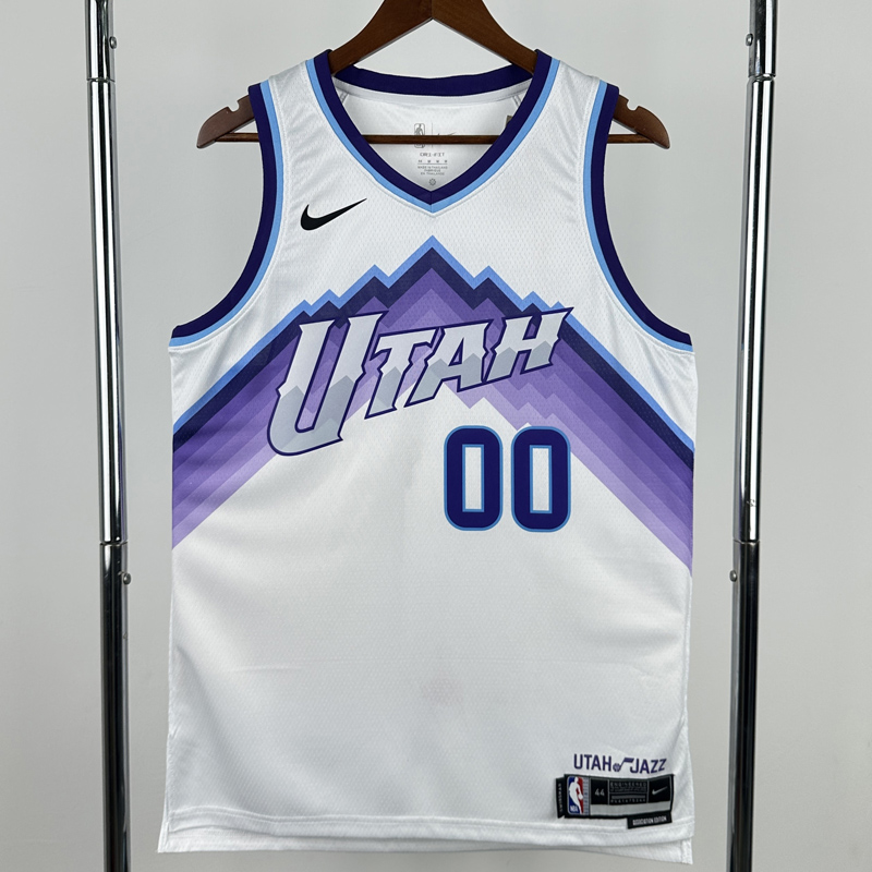 25-26 JAZZ MARKKANEN #00 White Top Quality Hot Pressing NBA Jersey