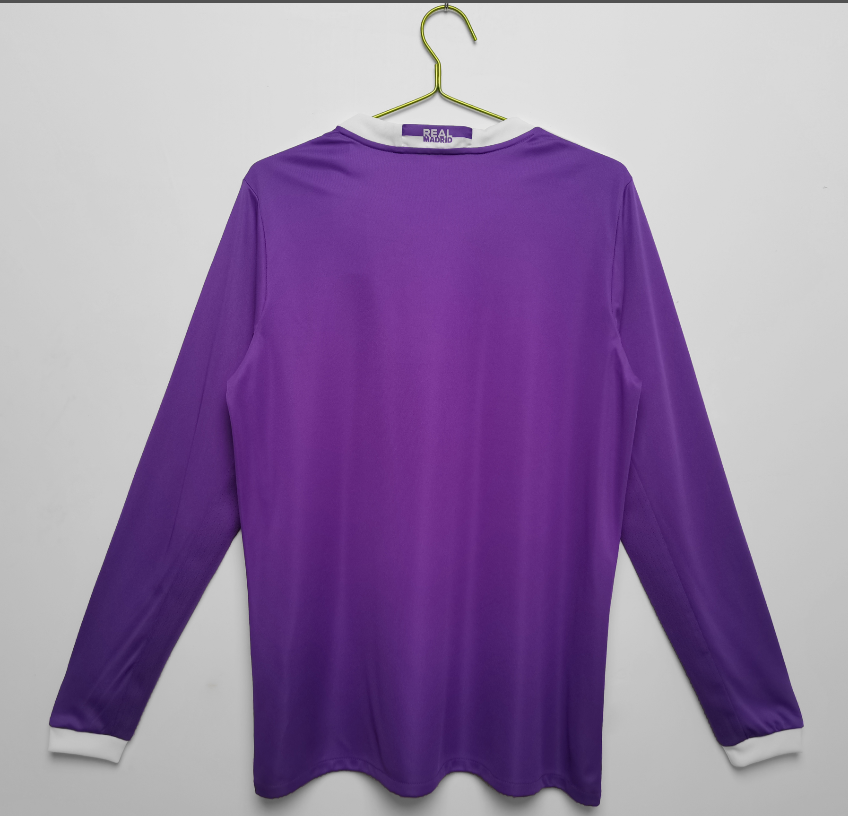 2016-2017 RMA Away Long Sleeve Retro Soccer Jer...