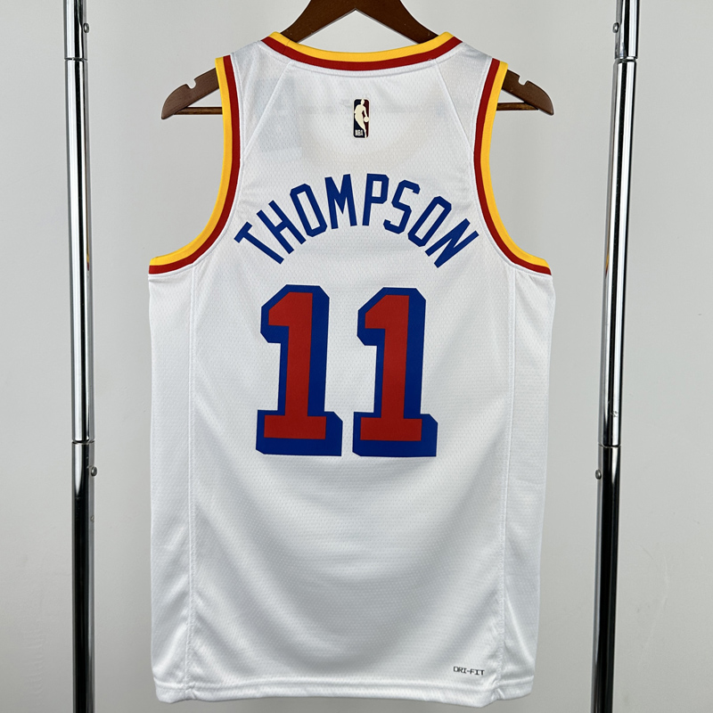 24-25 WARRIORS THOMPSON #11 White Retro Top Quality Hot Pressing NBA Jersey