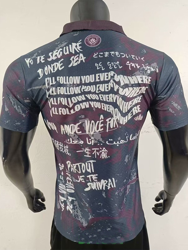 25-26 Man City Grey Red Limited Edition Player Version Soccer Jersey