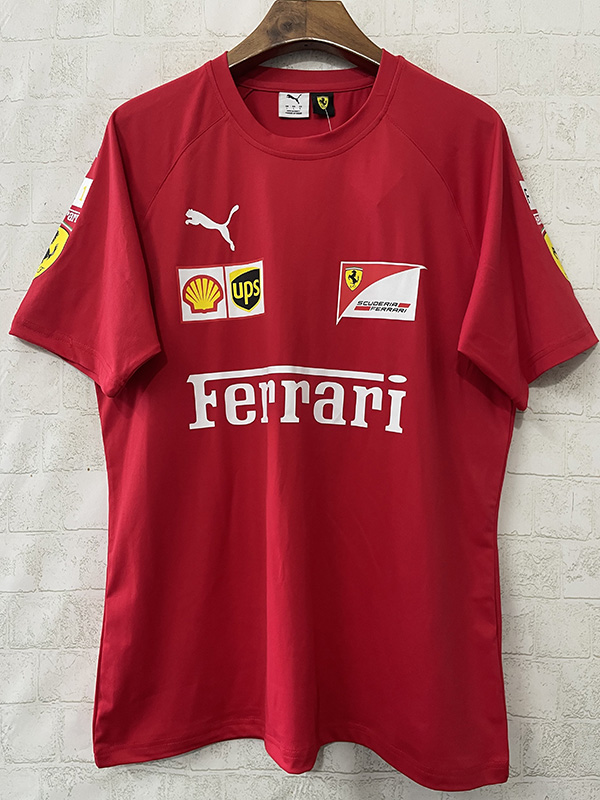 25-26 F1 Ferrari Red Casual T-Shirts Racing Suit (圆领)